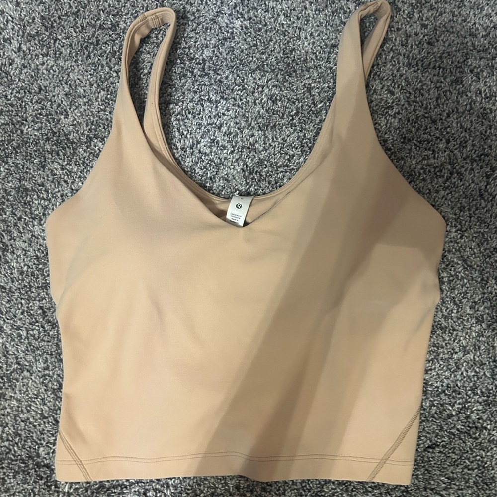 Lululemon Tan Sports Bra Seamless V-Neck